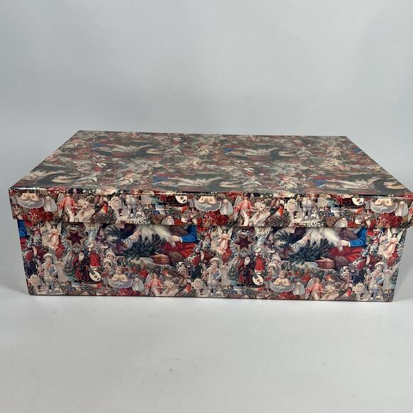 Tri-Coastal Design Large Storage Box - Old World Victorian Christmas Santa Angel - Picture 5 of 10